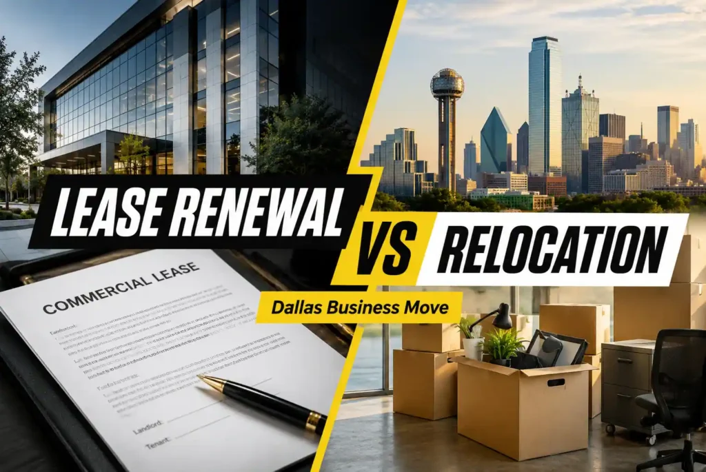 commercial lease renewal vs relocation Dallas